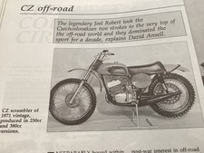 JOEL ROBERT CZ ISDT RIDER OFF ROAD SCRAMBLER MOTORCYCLE RACER ARTICLE
