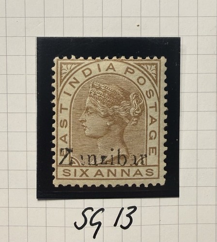 Zanzibar pale brown sg13 - qv, 6a