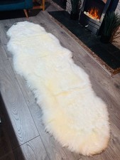 Genuine Icelandic  Real Sheepskin Rug Large Double Pelt Rug/ Throw /Soft Fleece