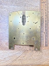 Enfield Clock Movement Back Plate (Pivots Look Good) (See Pics To ID) (KD2887)