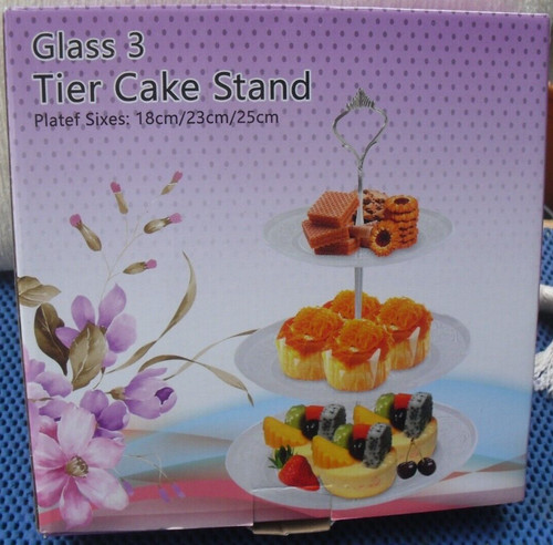 Glass tier cake stand - tier,