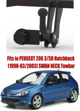 Swan Neck Tow Bar For PEUGEOT 206 Hatchback 3/5D (1998-2003) & NO ELECTRICS P025