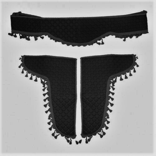 Black curtains eco leather - eco,