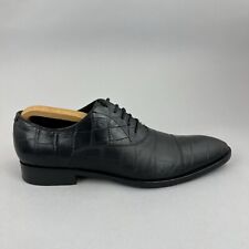 Marks & Spencer Sartorial Black Croc Leather Oxford Formal Dress Shoes EU42 UK8