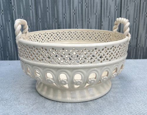Large royal creamware pierced - ,