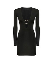 LOUISA BALLOU Black Deep V