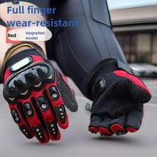 All Weather Motocross Motorbike Hard Gloves Padded Knuckle Armoured Touchscreen 