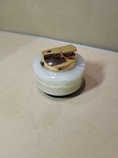 Vintage Ronson Onyx Round Table Lighter Made In England 1970s