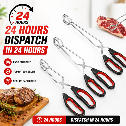 3sizes barbecue scissor tong - scissor,