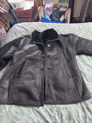 Retro vintage shearling coat - retro,
