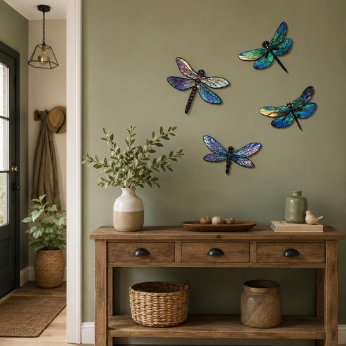 Wooden dragonfly wall hanging - wooden,