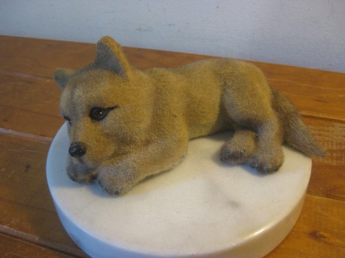 Vintage fur wolf puppy - wolf,