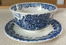 BARRATTS STAFFORDSHIRE WARE ELIZABETHAN BOWL WITH ATTACHED PLATE