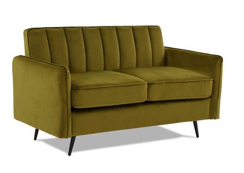 Velvet seater sofa - 2, olive