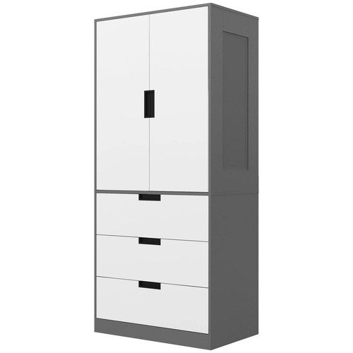 Homcom door wardrobe white - 2,