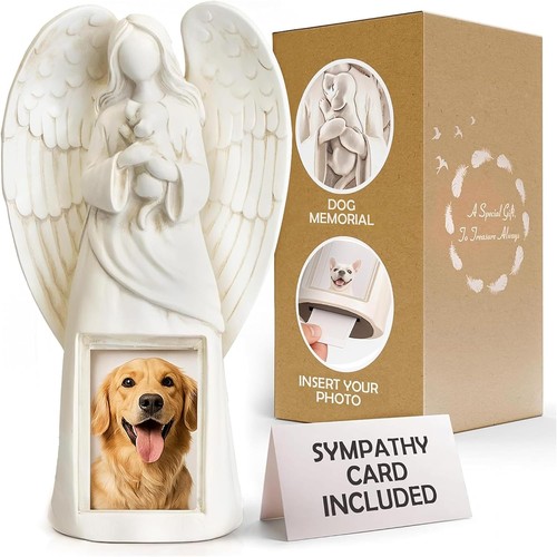Dog memorial statue angel - dog,