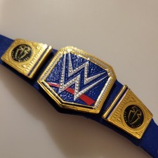 ELITE BLUE UNIVERSAL TITLE BELT ACCESSORY WWE WRESTLING FIGURE MATTEL 