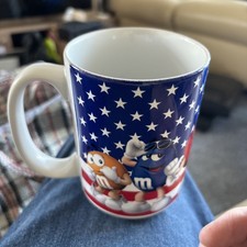 M&M World American Flag Shot Glass - M & M Sweets - USA - Collectable