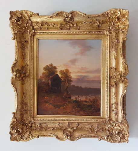 Excellent fine british oil - oil, on