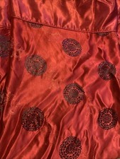 Chinese Dragon Lucky Coin Duvet Cover Only Red Satin Brocade Damask Single