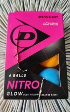 Dunlop Nitro Glow Table Tennis multicolor Ball x6 Pack