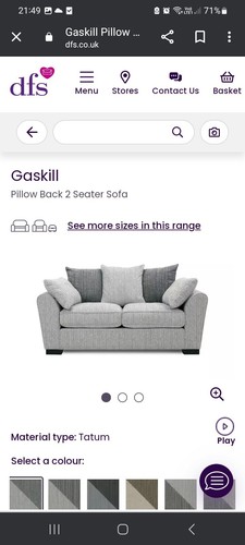 Seater dfs gaskill sofa - 2,