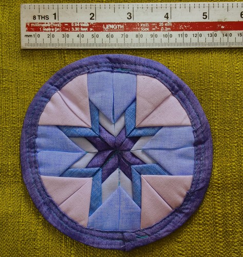 Folded star quilted - folded, potholder