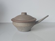 Leach Pottery St. Ives Standard Ware Handled Soup Bowl with Lid (A)