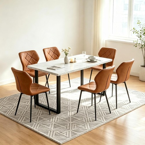 Wooden table with marble - wooden,
