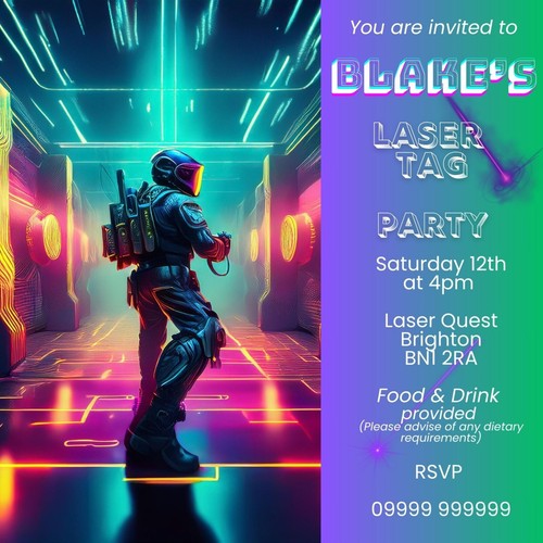 Laser tag personalised - laser,