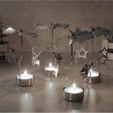 Rotating Candle Holder Tea Light Candlestick Christmas for