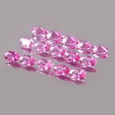 AAA Natural Flawless Ceylon Pink Sapphire Loose Oval Gemstone Cut 5x3 MM - 5 Pcs