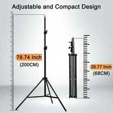 Heysliy Green Screen Background with Stand 2x2M/6.5x6.5Ft,1.5 x2M GreenScreen 