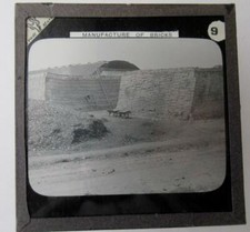 Brick Kiln   ,Manufacture of Bricks  Magic Lantern Slide