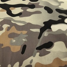 Cotton Poplin Camo Fabric - Camouflage Dress Army Military Shirts Craft Material