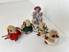 Handmade Wool Felt Animal Family x5 Decor & Gift