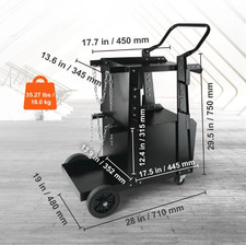 Welding Cart Welder Mig Arc Tig Storage Trolley w/ Lockable Cabinet 120kg