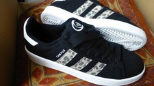 Adidas Campus 80S Classic Black Suede Leopard Print (UK Size 8 ) EU 42 )