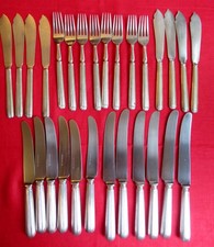 28 Pieces Vintage Walker & Hall Sheffield Stainless Steel Knives & Forks