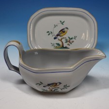 Copeland Spode China - Queen's Bird - Y4973 - Gravy Boat with Undertray