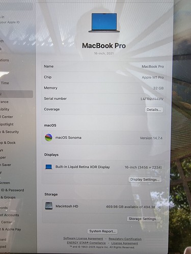 Macbook pro 2021 a2485 - pro,