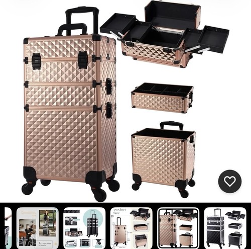 Rose gold vanity makeup - gold, case