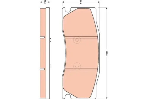 Brake pads gdb1850 trw - brake,