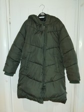 Girls Khaki Green Coat Age 8