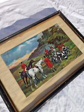 ❤️ Rare Antique Hunting Scene Print (The Meet) After Charles-Fernand de Condamy