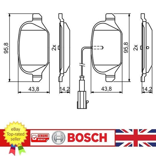 Brake pad set for abarth - abarth, 500
