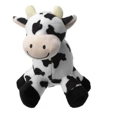 Cow plush teddy - plush, black