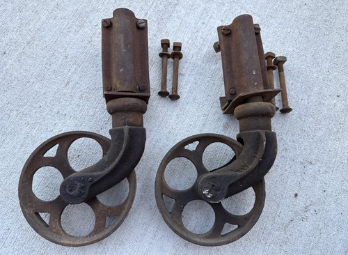 Pair antique cast - iron, factory