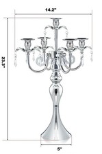 20.3'' Tall 5 Arm Silver Metal