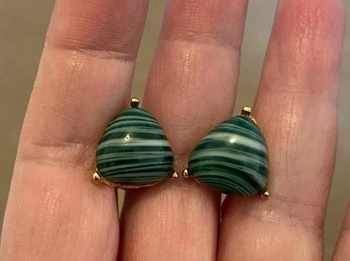 Vintage green banded - green, glass